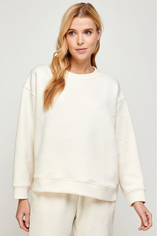 Delilah Textured Sweatshirt Set