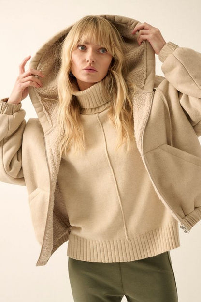 Daisy Shearling Lined Hoodie