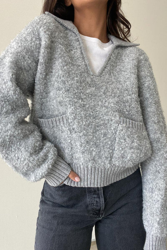 Daria Collared Boucle Sweater