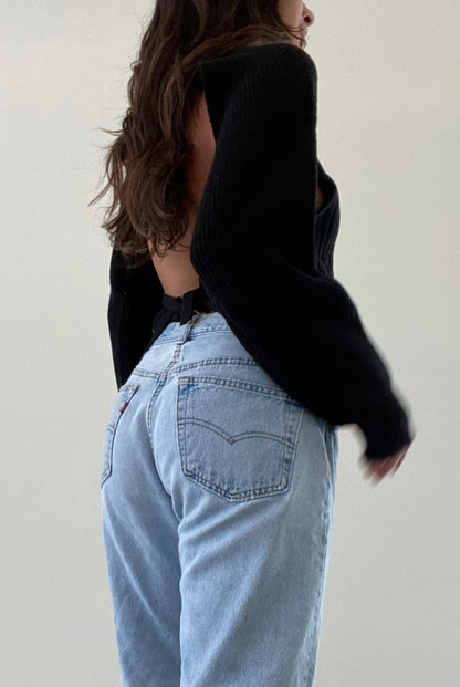 Demi Open Back Sweater