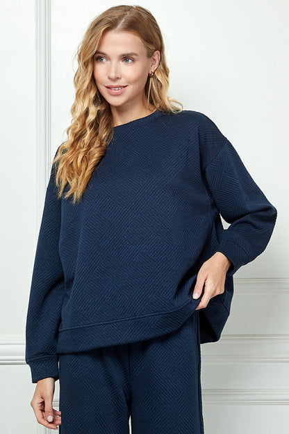 Delilah Textured Sweatshirt Set