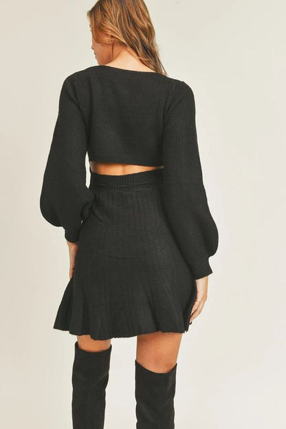 Blossom Open Back Sweater Dress