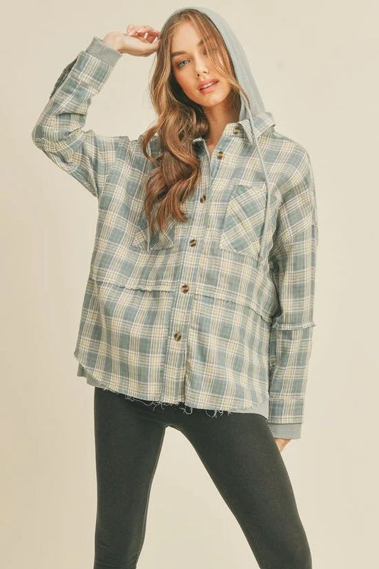 Brennan Plaid Flannel Hoodie