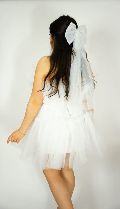 Chloe Pleated Tulle Tube Mini Dress