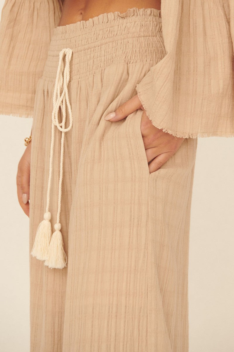 Ashlyn Smocked Flair Pants
