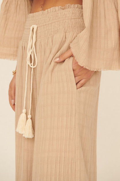 Ashlyn Smocked Flair Pants