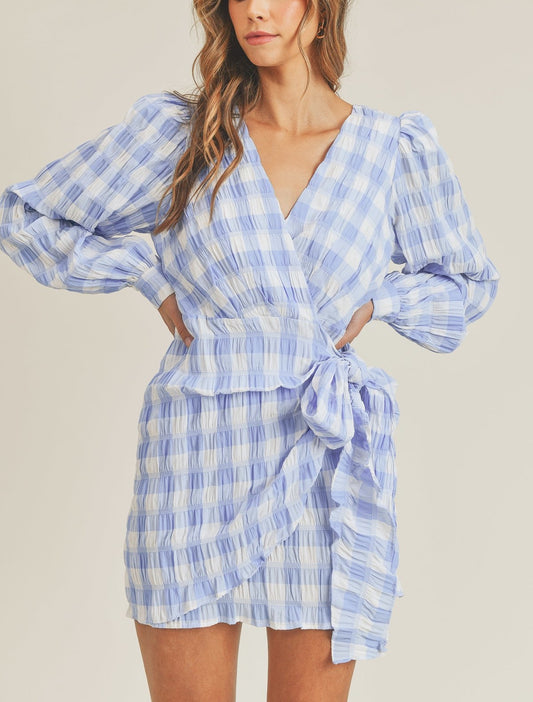 Ada Plaid Wrap Dress