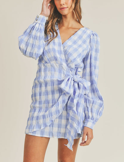 Ada Plaid Wrap Dress