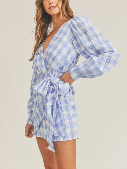 Ada Plaid Wrap Dress