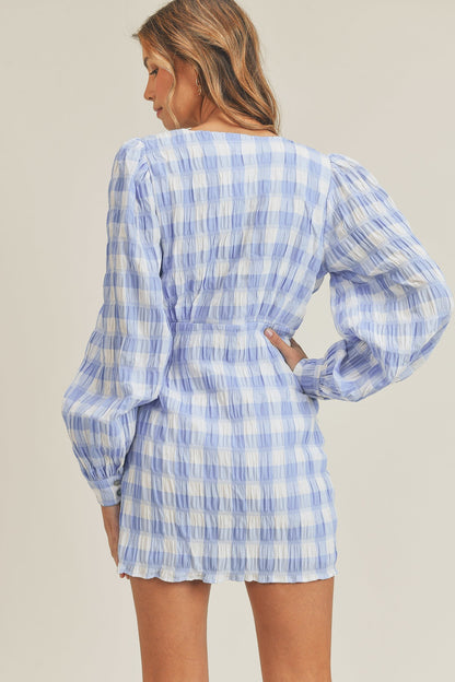 Ada Plaid Wrap Dress