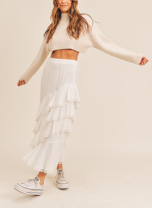 Adriana Ruffle Maxi Skirt