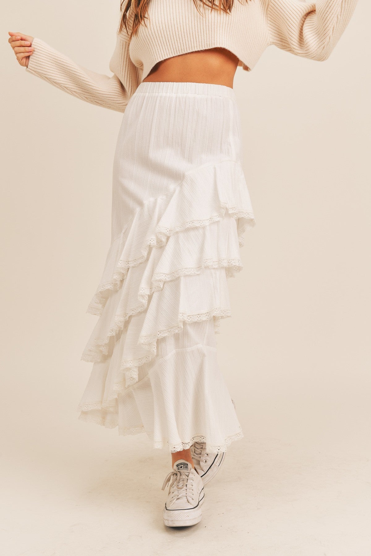 Adriana Ruffle Maxi Skirt