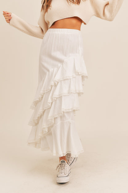 Adriana Ruffle Maxi Skirt