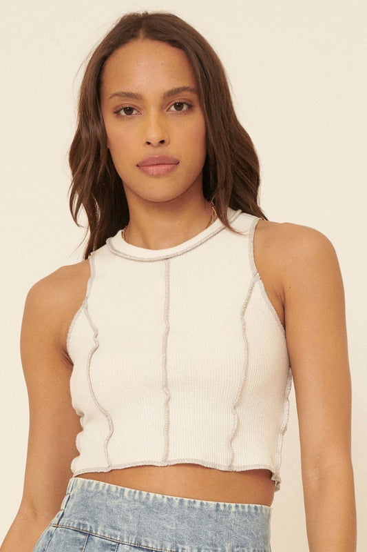Arie Exposed Seams Tank Top