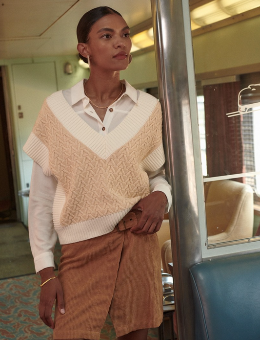 Beckett Cable Knit Sweater Vest