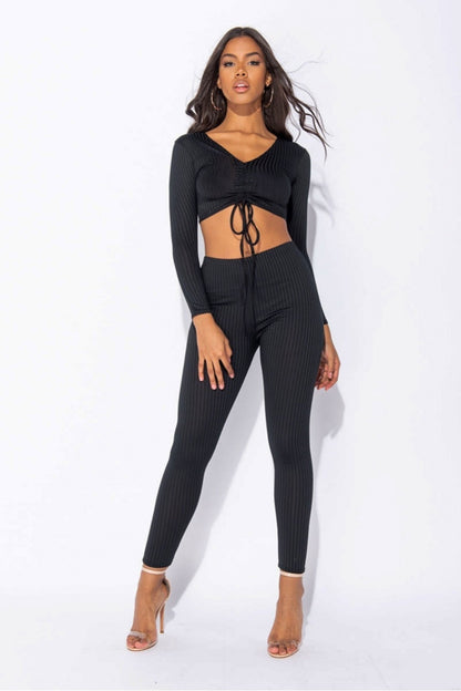 Amy Cropped Loungewear Set