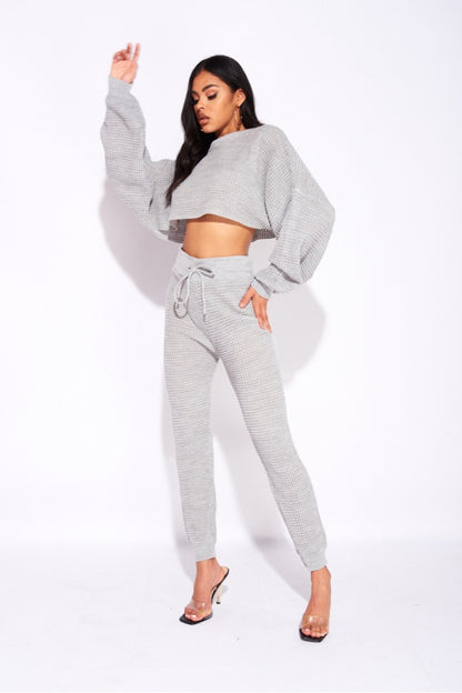 Waffle Knit Lounge Set