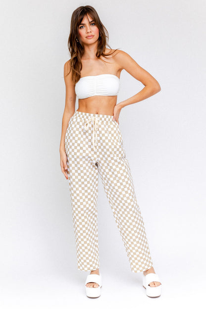 Aspen Checkered Drawstring Pants