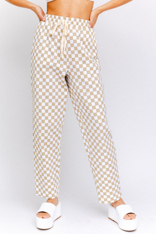 Aspen Checkered Drawstring Pants