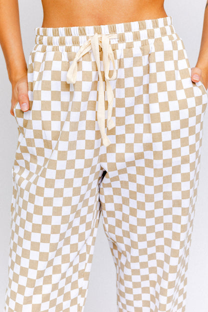 Aspen Checkered Drawstring Pants