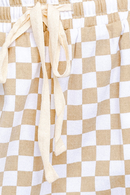 Aspen Checkered Drawstring Pants